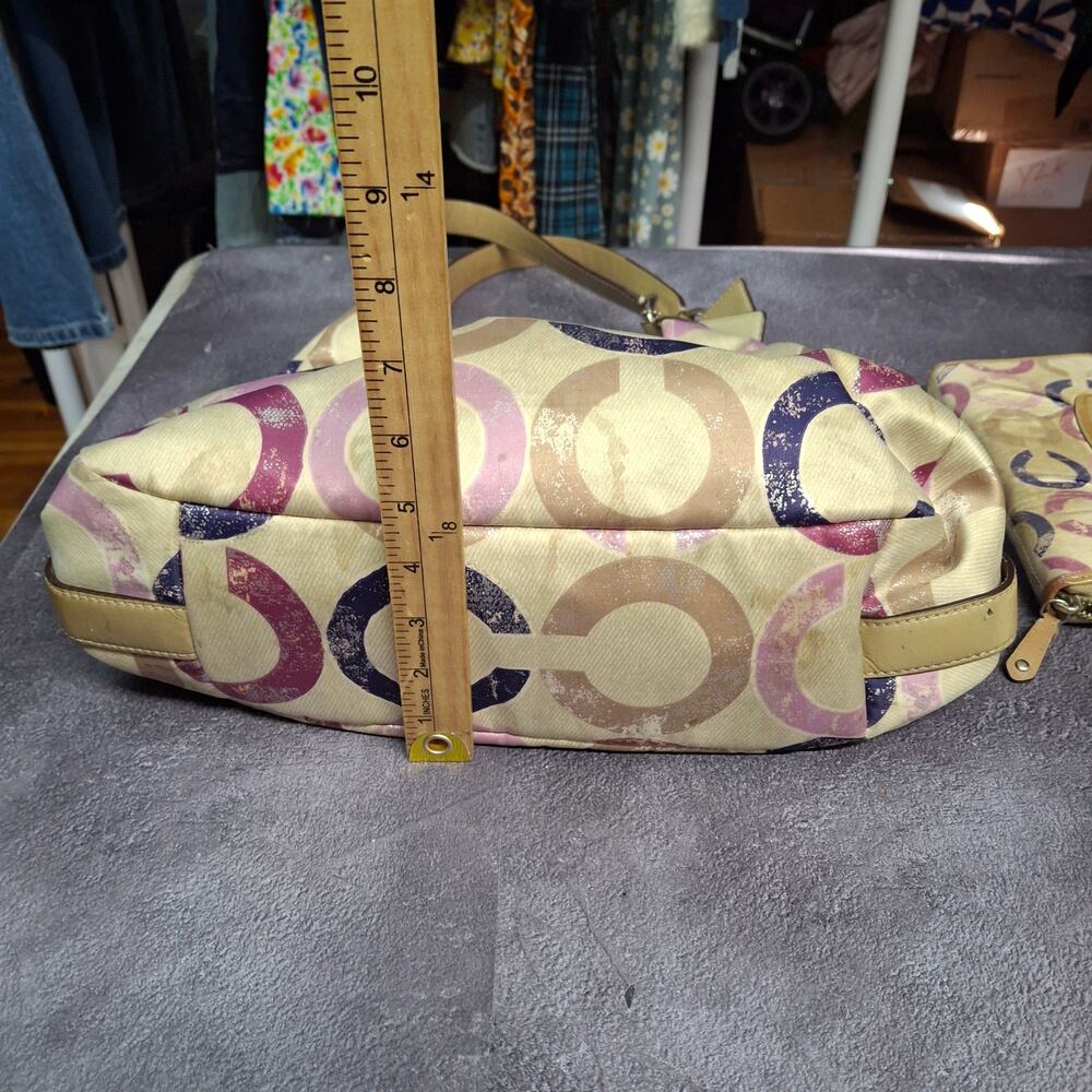 Coach Madison Maggie Op Art Shoulder Bag 22289 + Matching Wallet Dust Bag - Picture 8 of 12